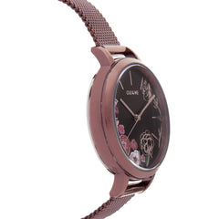 Oui & Me Fleurette Analogue Red Round Dial Women's Watch- ME010159