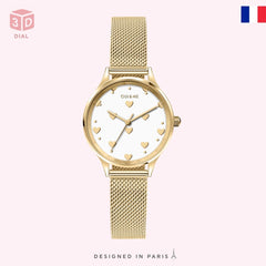 OUI & ME Minette Analogue Yellow Gold Round Dial Women's Watch- ME010171
