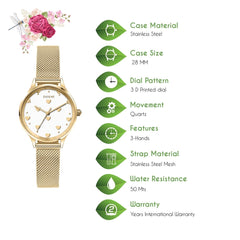 OUI & ME Minette Analogue Yellow Gold Round Dial Women's Watch- ME010171