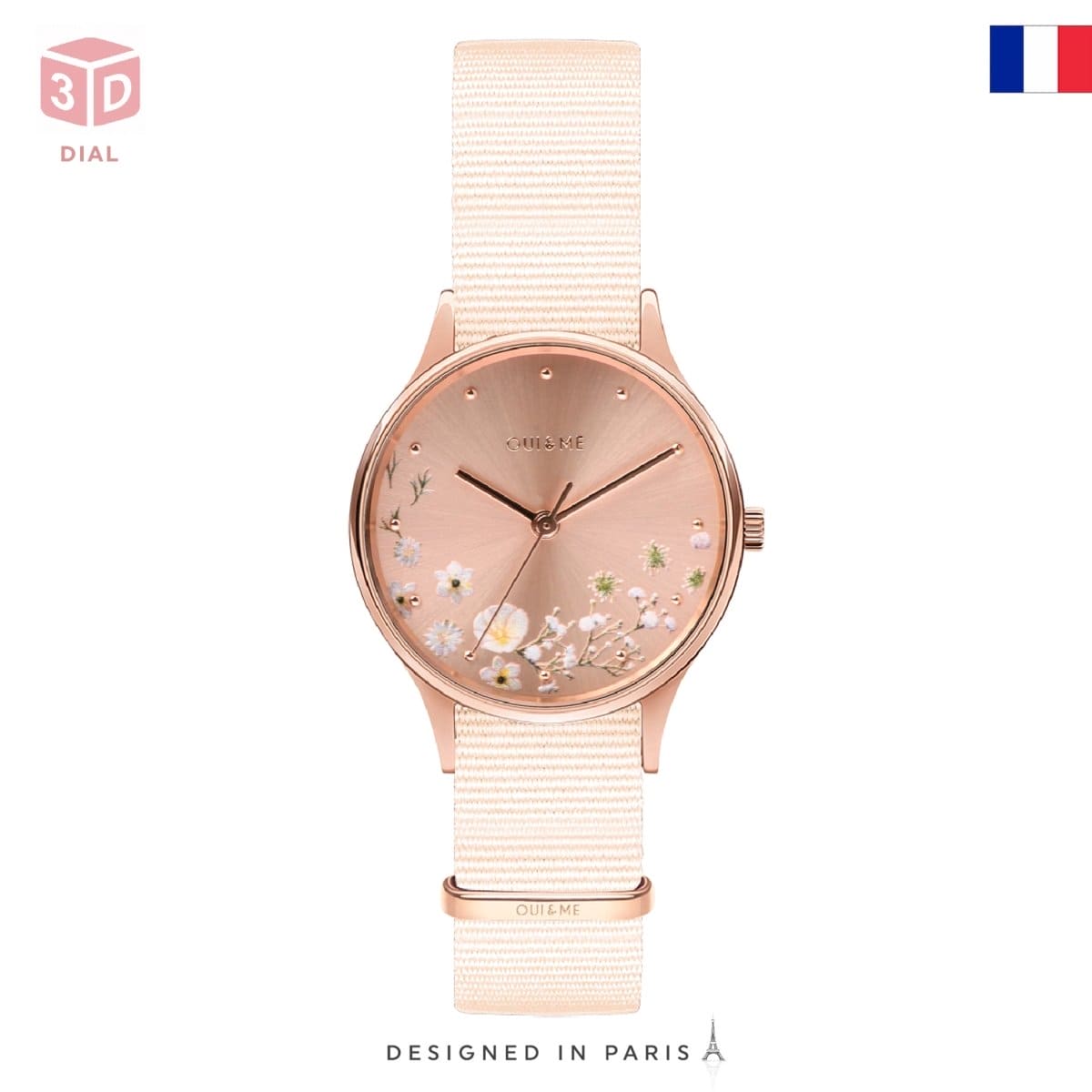 OUI & ME Petite Bichette Analogue Rose Gold Round Dial Women's Watch- ME010174