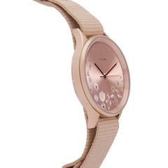 OUI & ME Petite Bichette Analogue Rose Gold Round Dial Women's Watch- ME010174