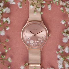 OUI & ME Petite Bichette Analogue Rose Gold Round Dial Women's Watch- ME010174