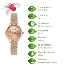 OUI & ME Minette Analogue Rose Gold Round Dial Women's Watch- ME010177