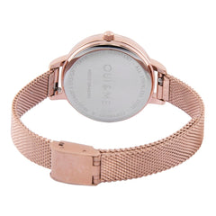 OUI & ME Petite Fleurette Analogue Rose Gold Round Dial Women's Watch- ME010193