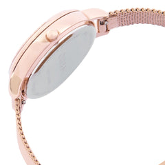 OUI & ME Petite Fleurette Analogue Rose Gold Round Dial Women's Watch- ME010193