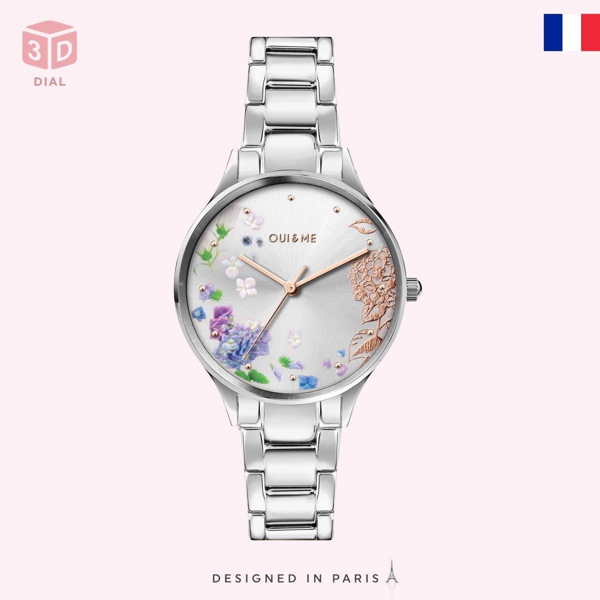 OUI & ME Petite Bichette Analogue Silver Round Dial Women's Watch- ME010216
