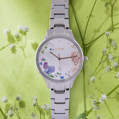 OUI & ME Petite Bichette Analogue Silver Round Dial Women's Watch- ME010216