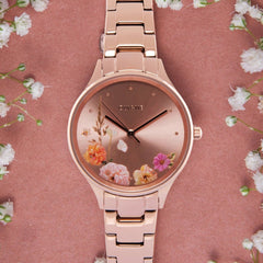 OUI & ME Petite Bichette Analogue Rose Gold Round Dial Women's Watch- ME010217