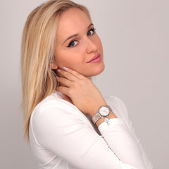 OUI & ME Coquette Analog Silver Round Dial Women's Watch- ME010280
