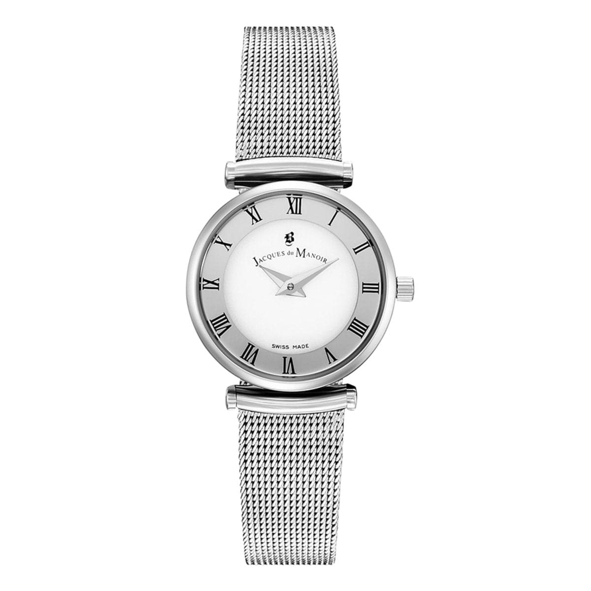 JACQUES DU MANOIR Jasmina Swiss Made Analogue White Round Dial Women's Watch- MICM.10