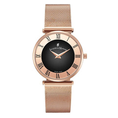 JACQUES DU MANOIR Jasmina Swiss Made Analogue Black Round Dial Women's Watch- MIRM.11
