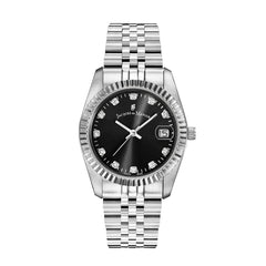 JACQUES DU MANOIR Inspiration Swiss Made Analogue Black Round Dial Women's Watch- NRO.05