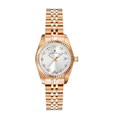 JACQUES DU MANOIR Inspiration Swiss Made Analogue Silver Round Dial Women's Watch- NRO.16