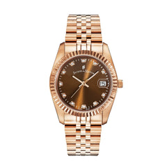 JACQUES DU MANOIR Inspiration Swiss Made Analogue Brown Round Dial Women's Watch- NRO.17
