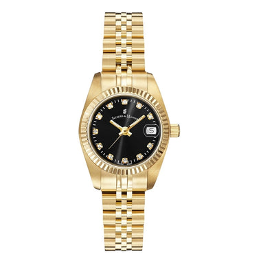 JACQUES DU MANOIR Inspiration Swiss Made Analogue Black Round Dial Women's Watch- NRO.22