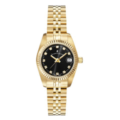 JACQUES DU MANOIR Inspiration Swiss Made Analogue Black Round Dial Women's Watch- NRO.22