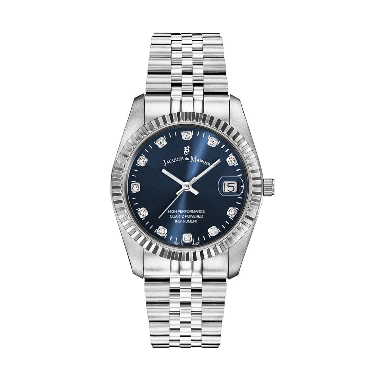 JACQUES DU MANOIR Inspiration Swiss Made Analogue Blue Round Dial Women's Watch- NRO.27