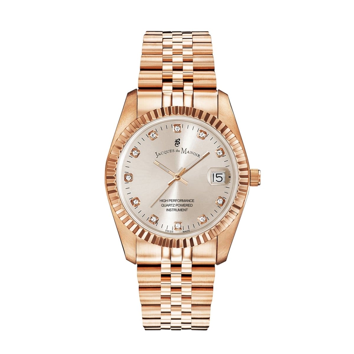 JACQUES DU MANOIR Inspiration Swiss Made Analogue Grey Round Dial Women's Watch- NRO.31