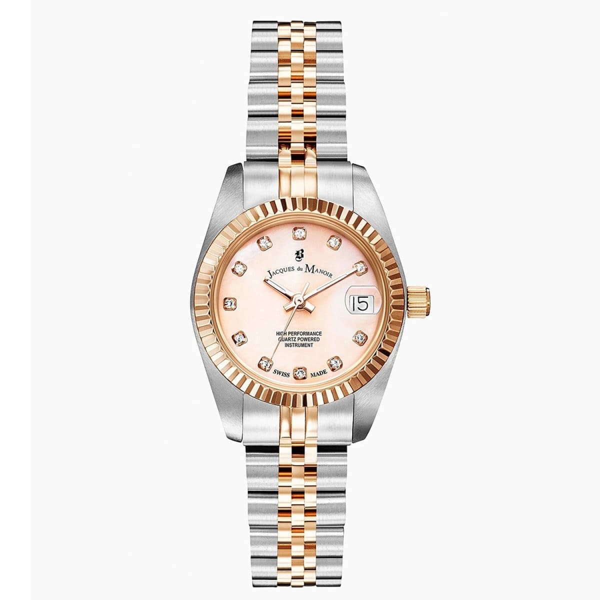 Jacques Du Manior Analog Pink MOP Round Dial Swiss Made  Women's Watch -  NRO.38