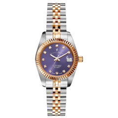 JACQUES DU MANOIR Inspiration Swiss Made Analogue Purple Round Dial Women's Watch- NRO.42