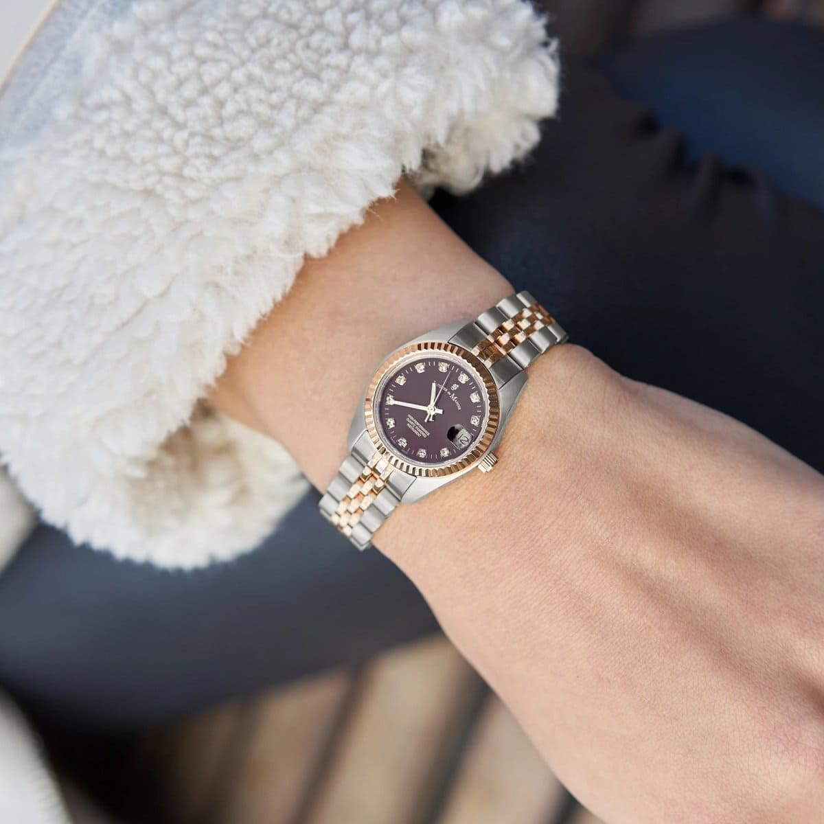 JACQUES DU MANOIR Inspiration Swiss Made Analogue MOP Round Dial Women's Watch- NRO.44