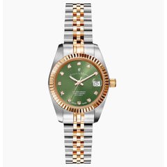 JACQUES DU MANOIR Inspiration Swiss Made Analogue Green Round Dial Women's Watch- NRO.46