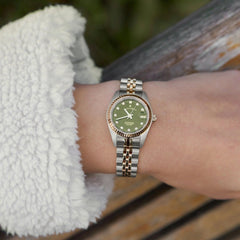 JACQUES DU MANOIR Inspiration Swiss Made Analogue Green Round Dial Women's Watch- NRO.46