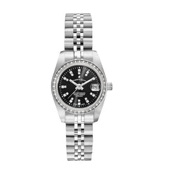 JACQUES DU MANOIR Inspiration Swiss Made Analogue Black Round Dial Women's Watch- NROP.06