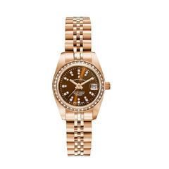 JACQUES DU MANOIR Inspiration Swiss Made Analogue Brown Round Dial Women's Watch- NROP.18