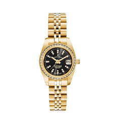 JACQUES DU MANOIR Inspiration Swiss Made Analogue Black Round Dial Women's Watch- NROP.22