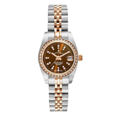 JACQUES DU MANOIR Inspiration Swiss Made Analogue Brown Round Dial Women's Watch- NROP.26