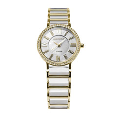 ARIES GOLD Glitter Gemstones Watch with Ceramic Strap & Sapphire Glass For Women's- PS 310L S-GOLD