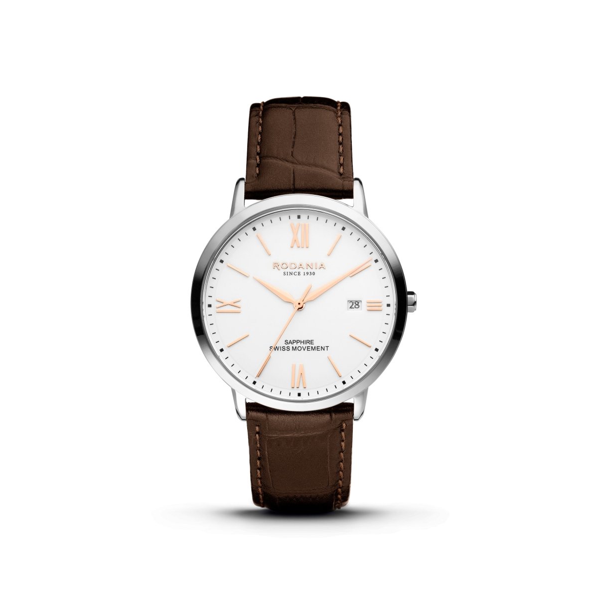 RODANIA Sion Swiss Made Analog White Round Dial Men's Watch- R15002
