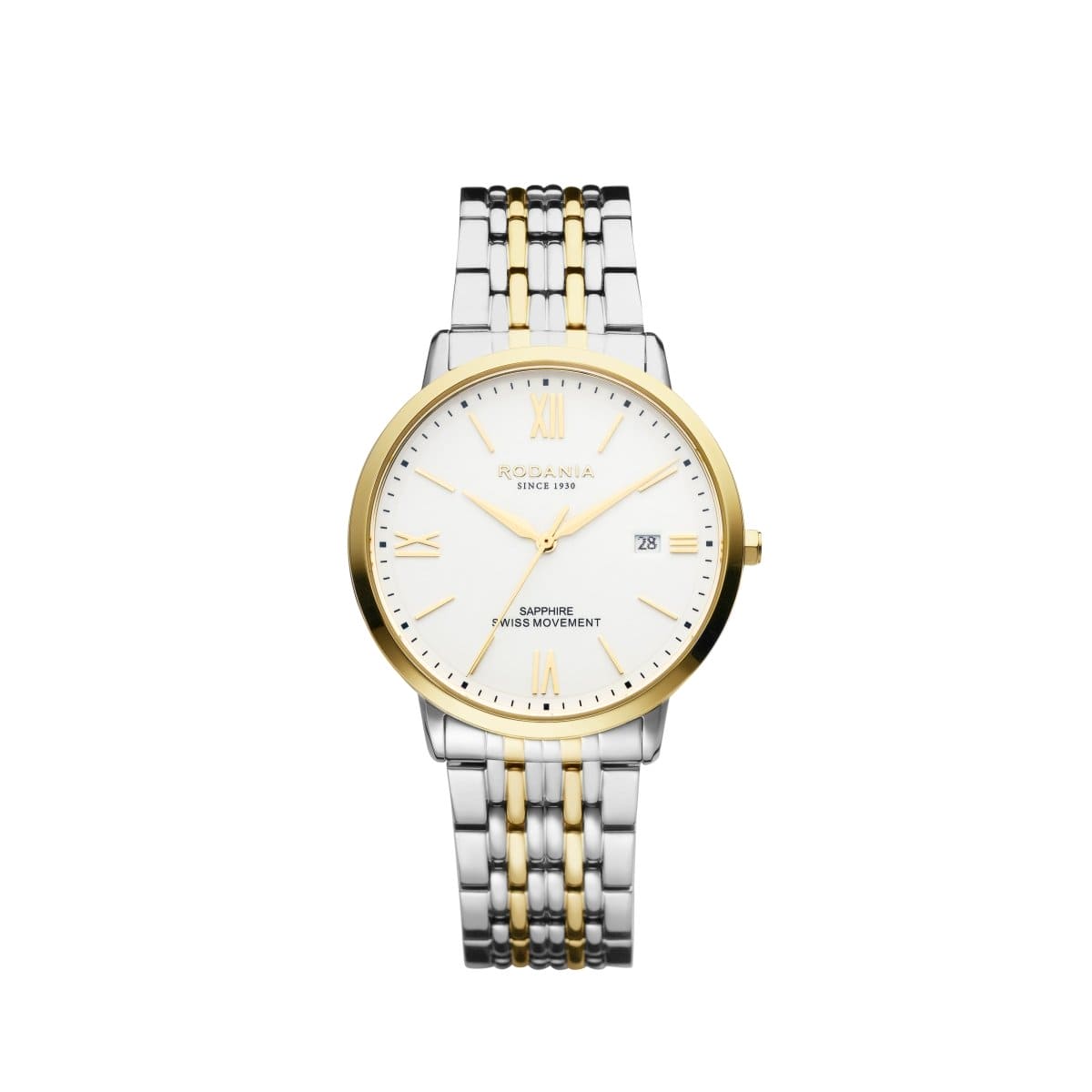 RODANIA Sion Swiss Made Analog White Round Dial Men's Watch- R15006