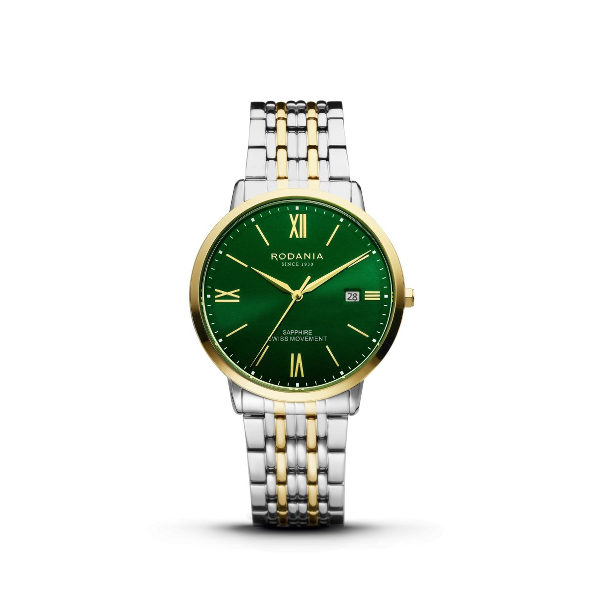 RODANIA Sion Swiss Made Analog Green Round Dial Men's Watch- R15007