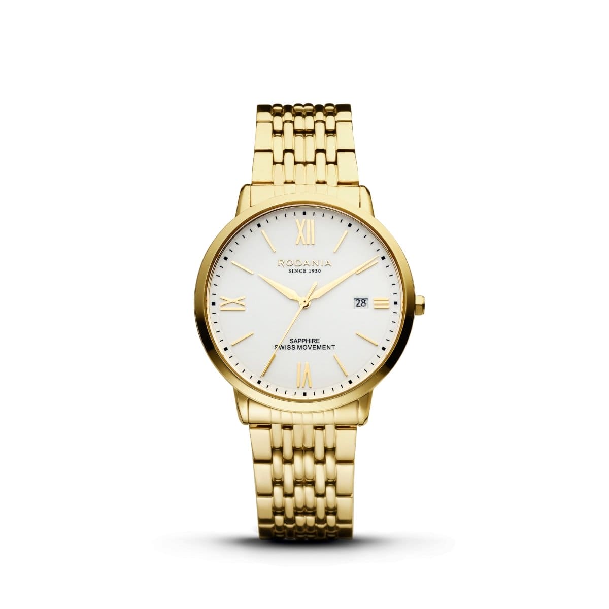 RODANIA Sion Swiss Made Analog White Round Dial Men's Watch- R15008