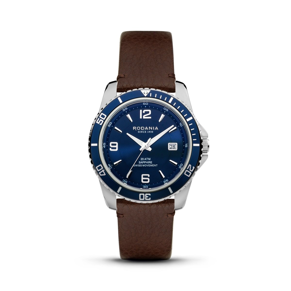 RODANIA Leman Swiss Made Analog Blue Round Dial Men's Watch- R18002