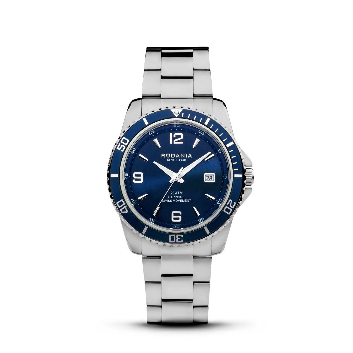 RODANIA Leman Swiss Made Analog Blue Round Dial Men's Watch- R18004