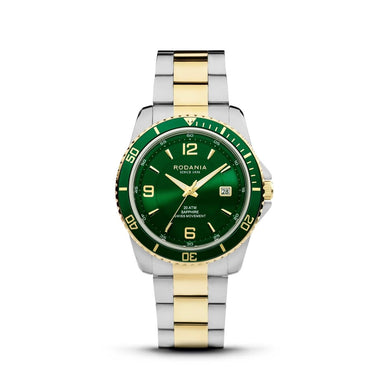RODANIA Leman Swiss Made Analog Green Round Dial Men's Watch- R18005