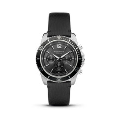 RODANIA Leman Swiss Made Multifunction Black Round Dial Men's Watch- R18010