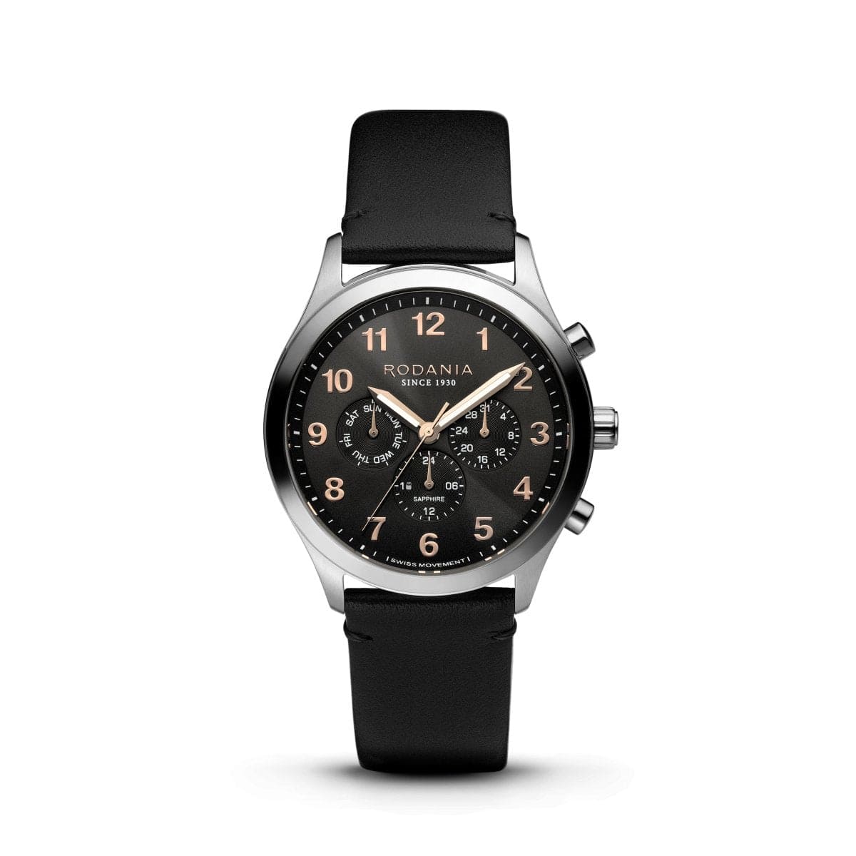 RODANIA Aigle Swiss Made Multifunction Grey Round Dial Men's Watch- R19002