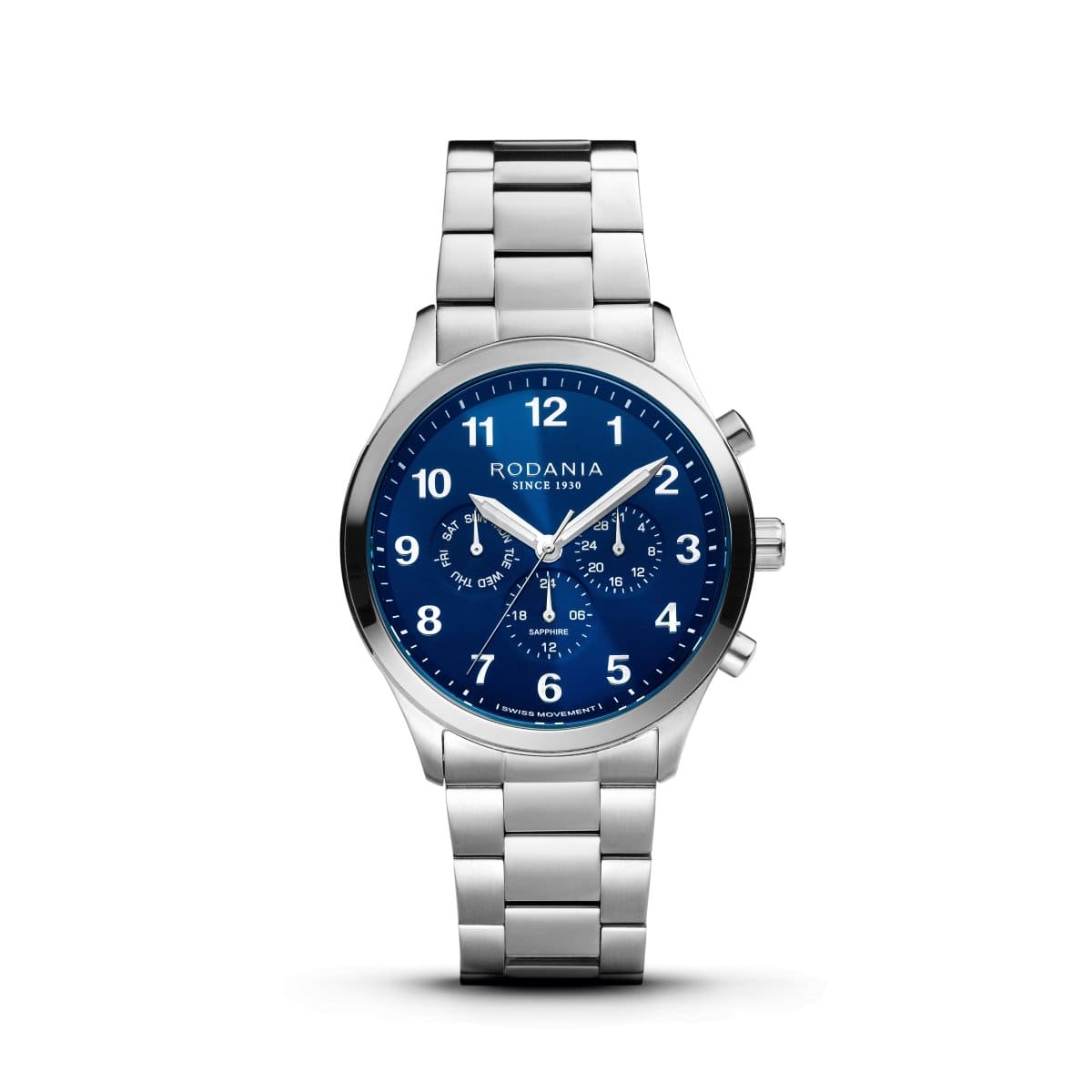 RODANIA Aigle Swiss Made Multifunction Blue Round Dial Men's Watch- R19008