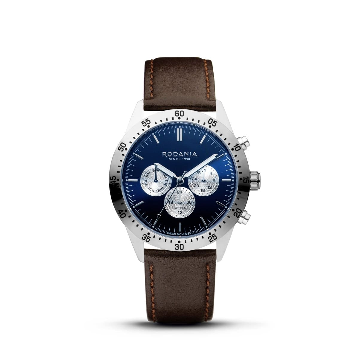 RODANIA Alpine Swiss Made Multifunction Blue Round Dial Men's Watch- R20003