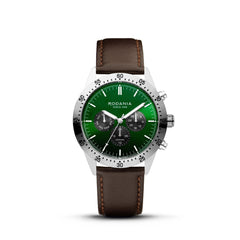 RODANIA Alpine Swiss Made Multifunction Green Round Dial Men's Watch- R20005