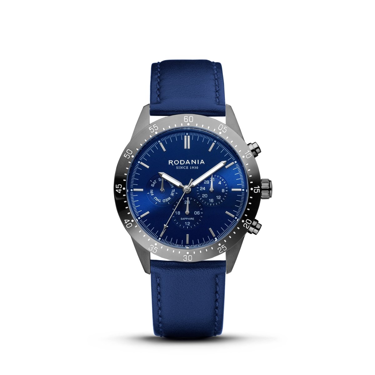 RODANIA Alpine Swiss Made Multifunction Blue Round Dial Men's Watch- R20006