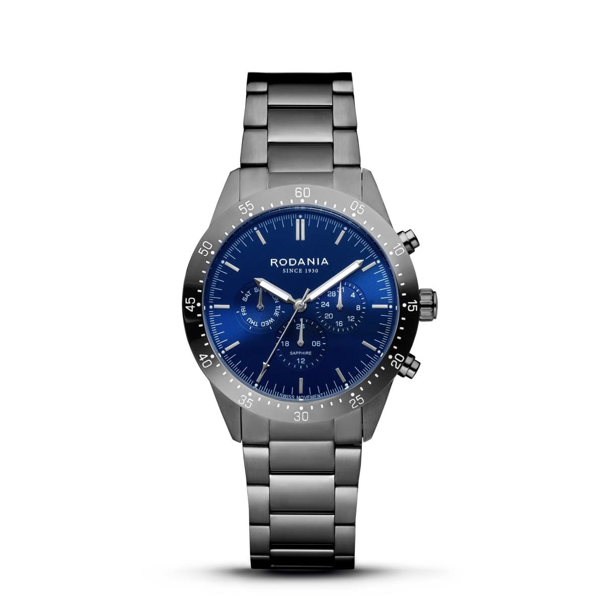 RODANIA Alpine Swiss Made Multifunction Blue Round Dial Men's Watch- R20011