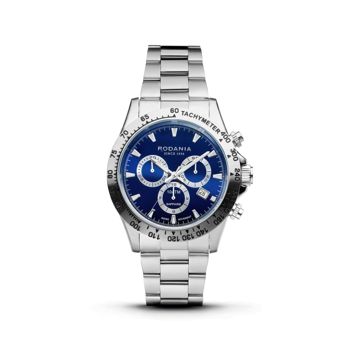 RODANIA Davos Swiss Made Chronograph Blue Round Dial Men's Watch- R21002