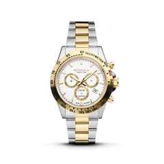 RODANIA Davos Swiss Made Chronograph White Round Dial Men's Watch- R21004