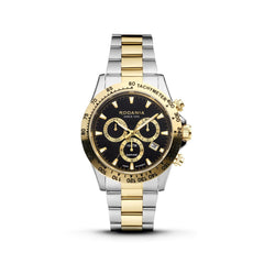 RODANIA Davos Swiss Made Chronograph Black Round Dial Men's Watch- R21007