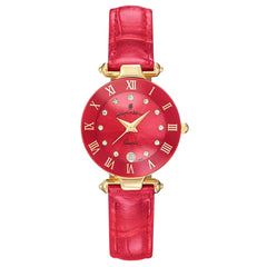 JACQUES DU MANOIR Coupole Fashion Swiss Made Analogue Red Round Dial Women's Watch- RC.102